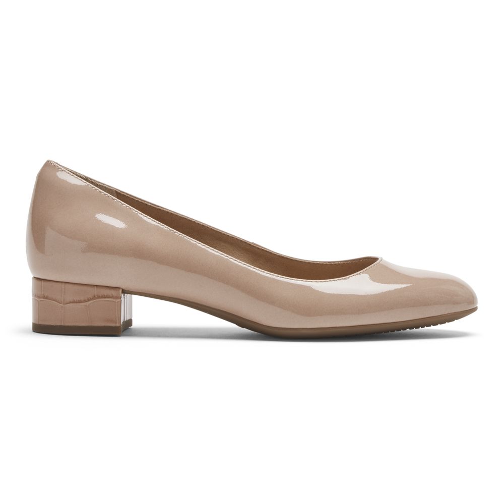 Rockport Women's Total Motion Maricel Heel Pumps - Beige - USA (6492AZYVP)